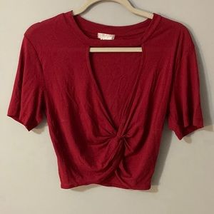 red urban crop top